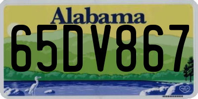 AL license plate 65DV867