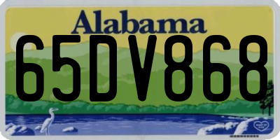 AL license plate 65DV868