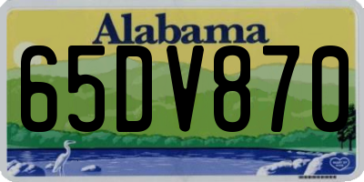 AL license plate 65DV870