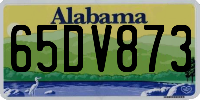 AL license plate 65DV873