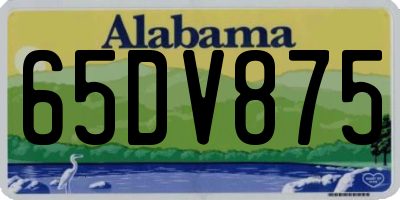 AL license plate 65DV875