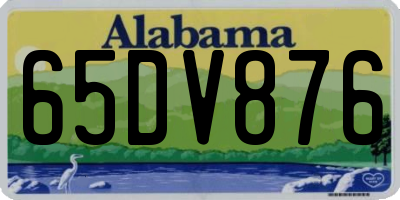 AL license plate 65DV876