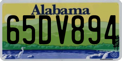 AL license plate 65DV894
