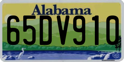 AL license plate 65DV910