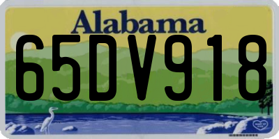 AL license plate 65DV918