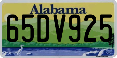 AL license plate 65DV925