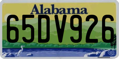 AL license plate 65DV926