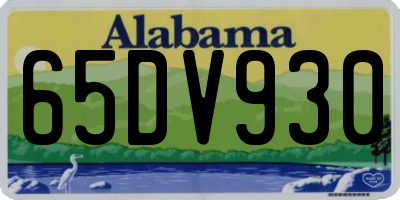AL license plate 65DV930