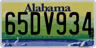 AL license plate 65DV934