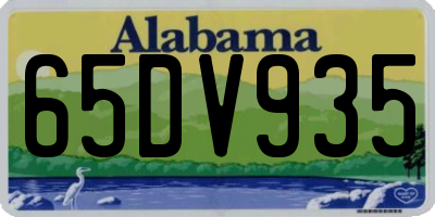 AL license plate 65DV935