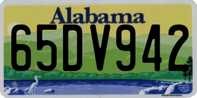 AL license plate 65DV942