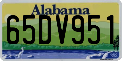 AL license plate 65DV951