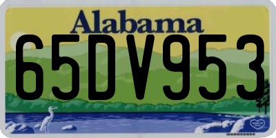 AL license plate 65DV953