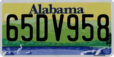 AL license plate 65DV958