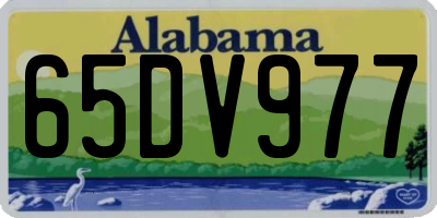 AL license plate 65DV977