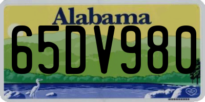 AL license plate 65DV980