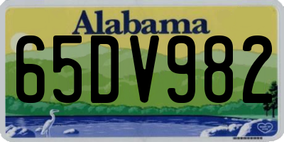 AL license plate 65DV982