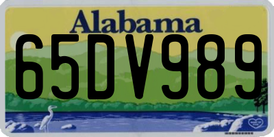 AL license plate 65DV989