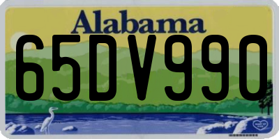 AL license plate 65DV990