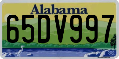 AL license plate 65DV997