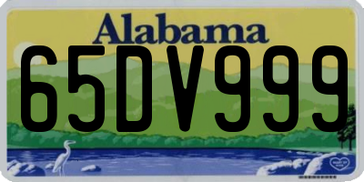 AL license plate 65DV999