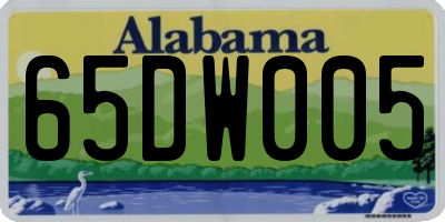 AL license plate 65DW005