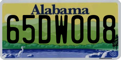 AL license plate 65DW008