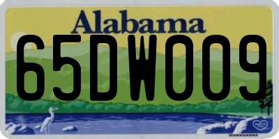 AL license plate 65DW009