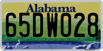 AL license plate 65DW028