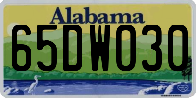 AL license plate 65DW030