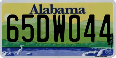 AL license plate 65DW044