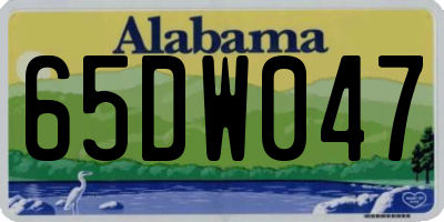 AL license plate 65DW047