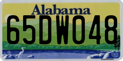 AL license plate 65DW048
