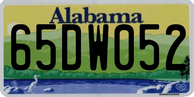 AL license plate 65DW052