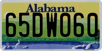 AL license plate 65DW060