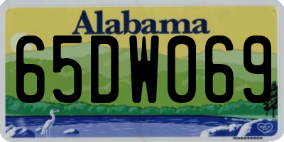 AL license plate 65DW069