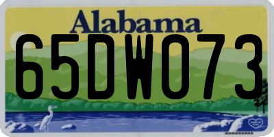 AL license plate 65DW073