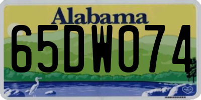AL license plate 65DW074
