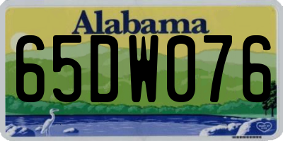 AL license plate 65DW076