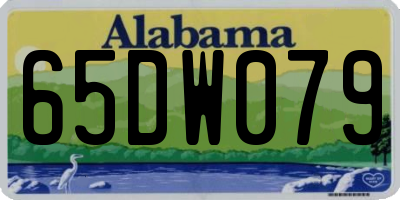 AL license plate 65DW079