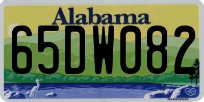 AL license plate 65DW082