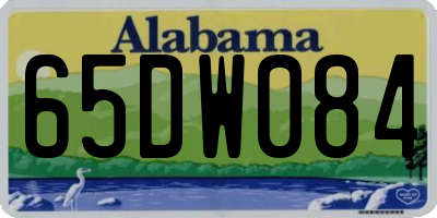 AL license plate 65DW084