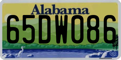 AL license plate 65DW086