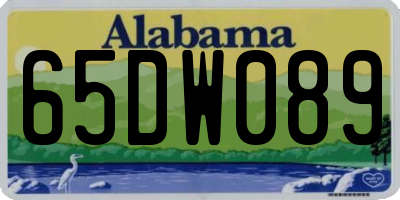 AL license plate 65DW089