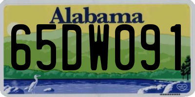 AL license plate 65DW091