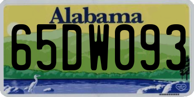 AL license plate 65DW093