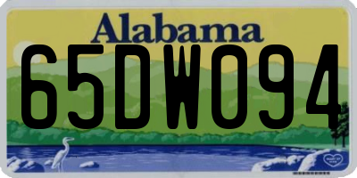 AL license plate 65DW094