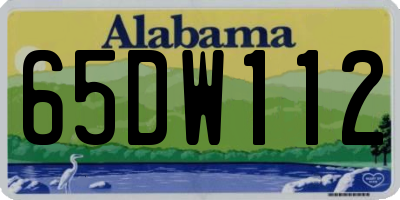 AL license plate 65DW112
