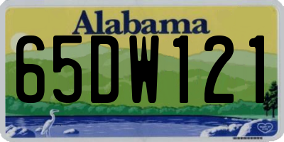 AL license plate 65DW121