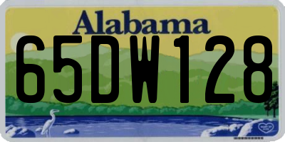 AL license plate 65DW128